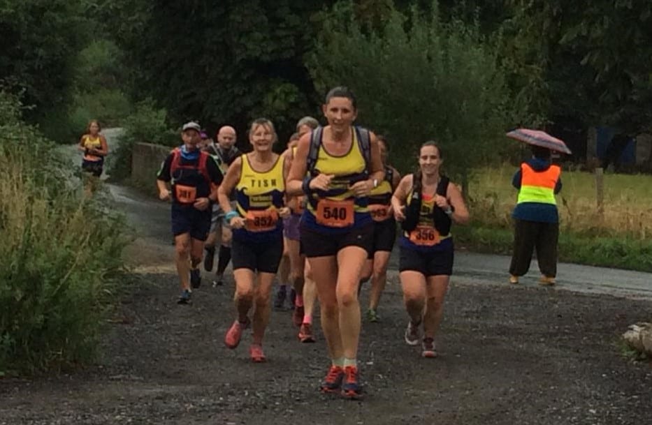 Beccy Spicer leads a group of Purbeck Runners
