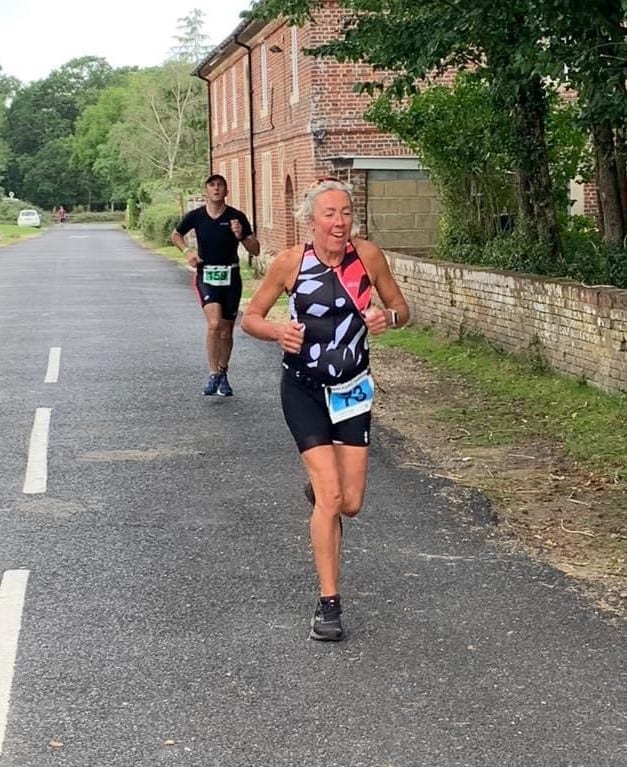 Clare McDermott at the New Forest Triathlon